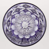 Kagami Crystal T557-2650CMP Rock Glass Hagi and Suzuki, Purple, 8.1 fl oz (230 cc), Edo Kiri, Traditional Artisan Tatsuya Root