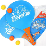 Surfminton Beach Tennis Paddle Game (4 Balls, 2 Rackets, Mesh Bag Set) Outdoor, Waterproof, Toy, Family Sports, Authentic Japanese Product