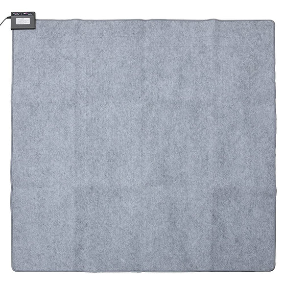 Yamazen NUK-201 Hot Carpet, 2 Tatami Mats, Deodorizing Source (Tick Extermination Function), Left and Right Heating Surfaces, Non-Slip Backing, 69.3 x 69.3 inches (176 x 176 cm), Gray