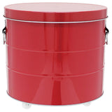 Watanabe Metal Industries RS20R Obucket Rice Stocker, 44.1 lbs (20 kg), With Casters, Red