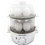 ANABAS SE-002 Boiled Egg Meijin Easy Steam Cooker, White, 2 Tiers