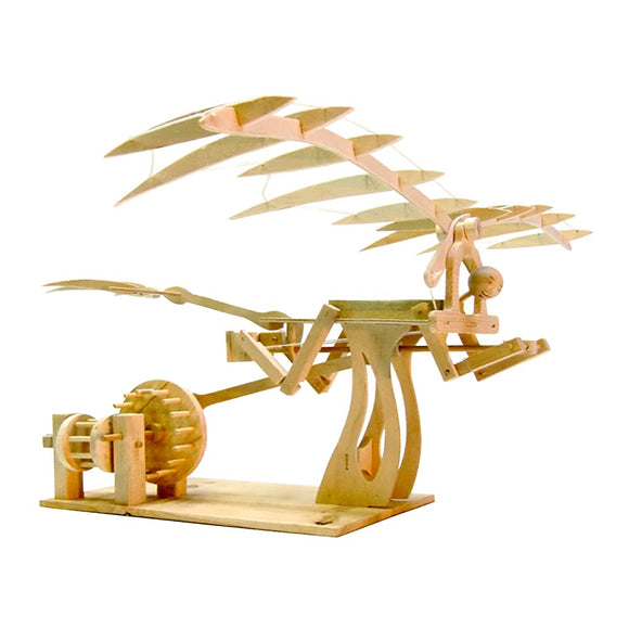 Aozora Leonardo da Vinci Wooden Science Model Flapping Bird Airplane