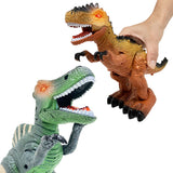 Giaogyo Dinosaurs Toy Robot Moving Eyes Flashing Barking Realistic Tyrannosaurus Spinosaurus Boy (Set of 2)