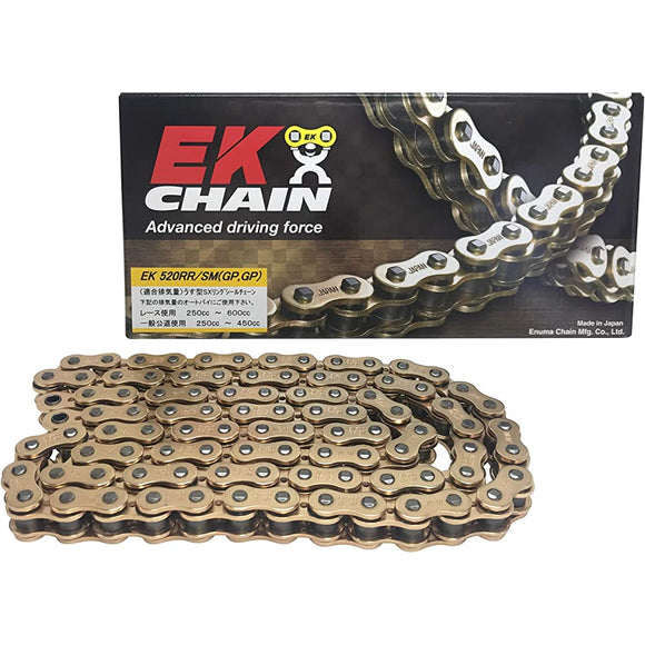 EK (EK) SX Ring Seal Chain 520RR/SM Gold 114L [Kashime joint]