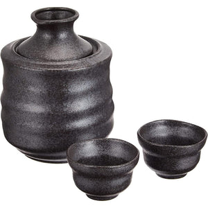 Oil Drops, Sake Bowl with Heat Insulator (Large) (Includes 2 Cups)