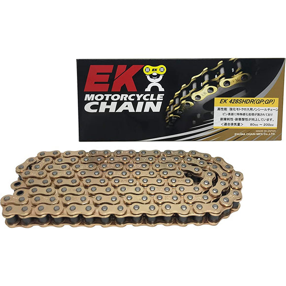 EK (EK) Non -Seal Chain 428SHDR Gold 126L [Clip joint]