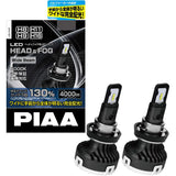 PIAA LEH142 LED Bulb for Headlight and Fog Lights, 6,000 K, 4,000 lm *H8/H11/H16, 12V, 20W, Road Transport Vehicle Act Compliant, Premium Specifications, For Wide Beam City Driving