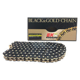 EK 530zv-X3 NX Ring Seal Chain, RiveTed Joints, Black & Gold