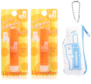 SEABREEZE Lip & Water Tropical Mango Fragrance 3.5g x 2 + Bonus (Lip Pouch)