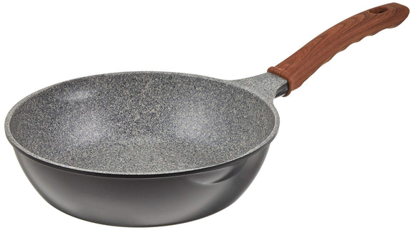 Wahei Freiz RB-1758 Non-Stick Long Lasting Deep Frying Pan, 9.4 inches (24 cm), For Gas Fires