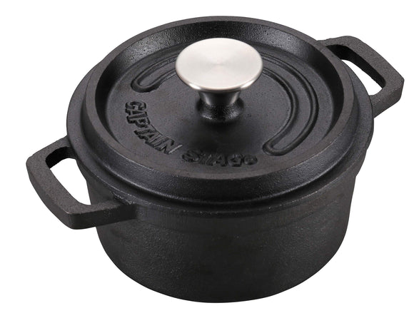 CAPTAIN STAG Cocotte Dutch Oven Cast Iron No Seasoning Oven Compatible UG-3035 / UG-3036 / UG-3037 / UG-3040