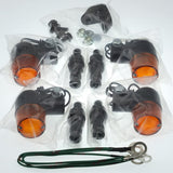 KITACO 830-0302114 Round Mini Turn Signal Kit, Monkey/Gorilla (6 V), Black/Orange