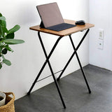 Yamazen Table Mini Folding Side Table Width 50 x Depth 48 x Height 70 cm High Type Top plate resistant to scratches, dirt, moisture and heat (melamine processing) Smooth surface Antique brown black RYST5040H (ABR BK4)
work remotely