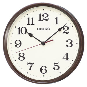 Seiko clock wall clock Atomic Analog Brown Metallic kx223b Seiko