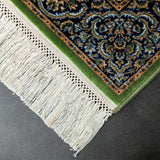 1.44 million knot medallion high density modal luxury entrance mat 50 x 80 green wilton weave