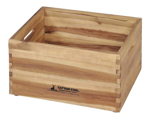 CAPTAIN STAG Wooden Box Wood Box Storage Box Storage Case Wooden BOX Stackable CS Classics