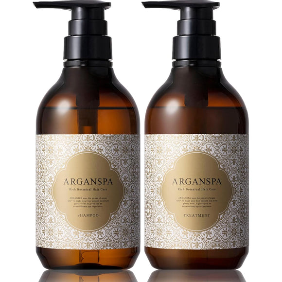 ARGANSPA Salon Shampoo & Treatment 470mL each [Beauty Salon Exclusive Non-Silicone Shampoo Damage Intensive Repair Head Spa Oriental Herb Scent]