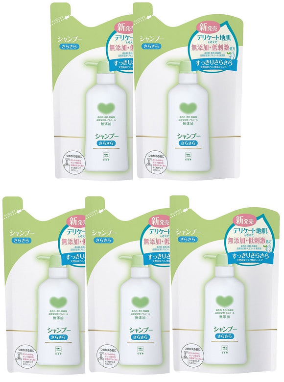 Cow Brand Additive-Free Shampoo, Refill, 380ml x 5