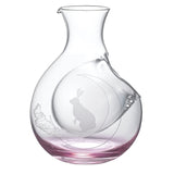 Otsuka Glass 16-756-5 Rabbit Glass Carafe & Sake Cup Set, Carafe - Approx. Diameter 1.5 x Width 3.7 x Height 4.9 inches (3.8 x 9.4 x 12.5 cm), Round Sake Cup - Approx. Diameter 2.2 x Height 2.4 inches