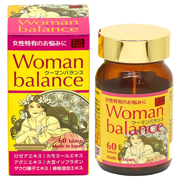 Ribeto WomanBalance 60 Grains Isoflavone Supplement [No Pueraria/Black Cohosh]