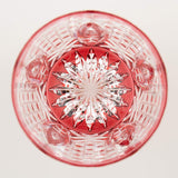 Kagami Crystal T577-1917CAU Rock Glass, Red, 9.5 fl oz (280 cc), Edo Kiriko, Traditional Craftsman Akio Kimura