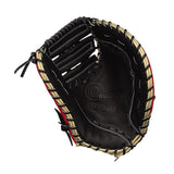 Mitt for softball / soft first baseman BSG-665F Black x Red Orange