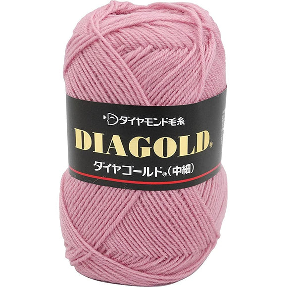 Diamond Yarn, Diamond Gold Yarn, Medium Fine, Col.336, Pink Type, 1.8 oz (50 g), Approx. 66.6 ft (200 m), Set of 10