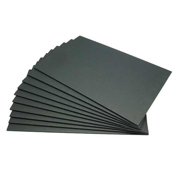 Black Styrene Board (Double-Sided Black Paper Paste Panel), 0.2 inch (5 mm) Thick, A2 (slightly larger), Pack of 10