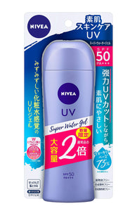 Nivea UV Large Capacity Super Water Gel, 5.6 oz (160 g) (Twice the Normal Product), Sunscreen, SPF 50PA UV Gel for Lotion