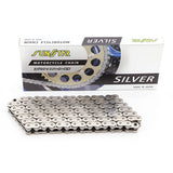 Sunstar Motorcycle Chain 525 Size 114 Links Silver Color