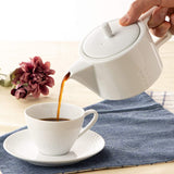 Noritake T10188/1610 Tea Pot with Tea Strainer, 18.9 fl oz (530 cc), Lismo White, Microwave Safe, Dishwasher Safe, Fine Porcelain