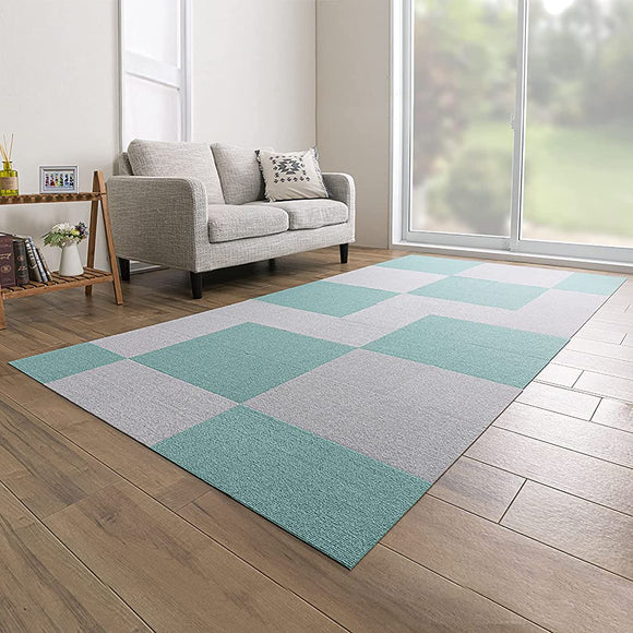 Sanko Interlocking Tile Floor Mat, 9.8 x 9.8 inches (25 x 25 cm), Carpet Type, Just Place on Floor, Tile Mats, Made in Japan, Water Repellent, Deodorizing, Washable