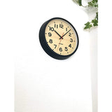 KATOMOKU Muku Clock 15, Black, Radio Clock, Continuous Second Hand, km-107BLRC, 12.0 inches (306 mm), Radio Clock