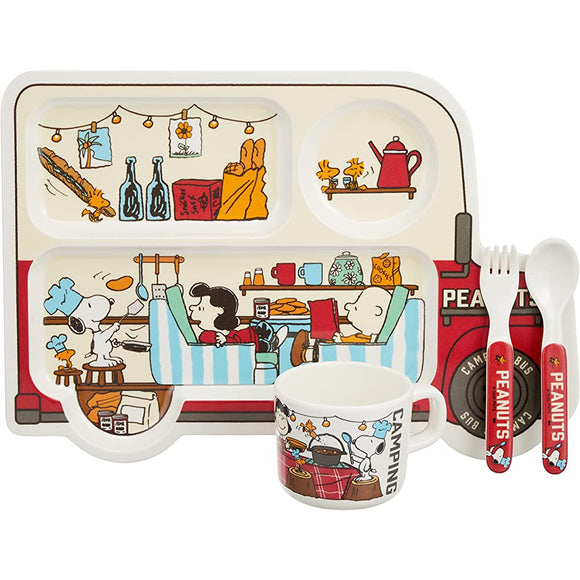 Onishi Kensei PE-2821 PEANUTS Melamine Series CAMPING BUS Gift Set, COOKING RED 13.9 x 3.5 x 9.4 inches (34.9 x 9 x 23.7 cm)