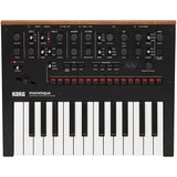 KORG Monologue BK Monophonic Analog Synthesizer, Black, 25 Keys, 16 Step Sequencer, Equipped with Oscilloscope, Battery Operated, Lightweight, Ideal for Carrying