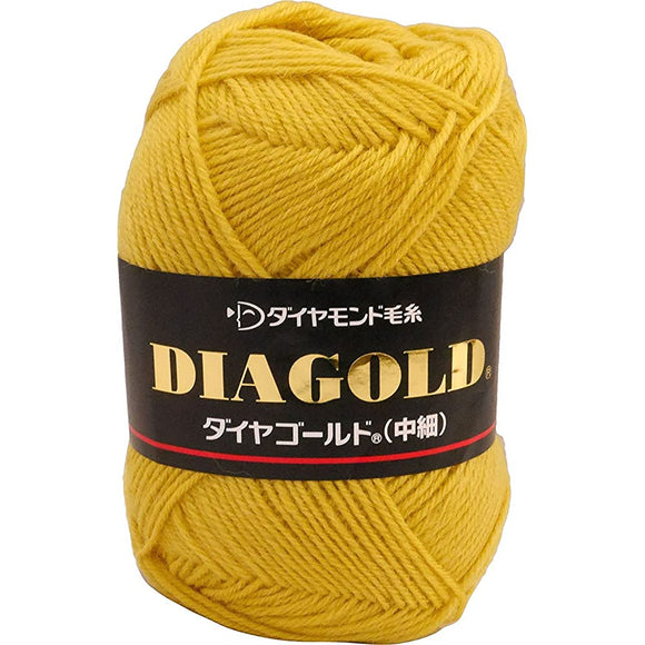 Diamond Yarn, Diamond Gold Yarn, Medium Fine, Col.245, Yellow Type, 1.8 oz (50 g), Approx. 66.6 ft (200 m), Set of 10