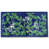 Ocarina of Time Doormat Leaf Blue Corner Suction approx. 60 X/110 cm Blue Made in Japan Wilton Weave