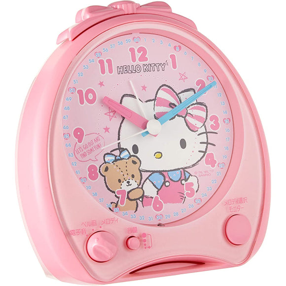 Sanrio 128520 Hello Kitty Alarm Clock, Talk, Approx. 5.3 x 3.1 x 5.9 inches (13.5 x 8 x 15 cm), Pink