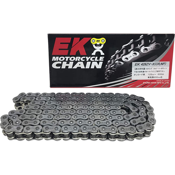 EK (EK) QX Ring Seal Chain 428ZVX Silver 128L [SemiPress Clip Joint] 428ZVX (CR/NP)