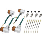 Posh (POSH) Motorcycle Supplies Winker Classical 71 Type model dedicated set W650 (~~ '03) Estraya (~~ '06) Varios/II (~~ '06) Plating body/Orange lens 016091-53 ~