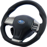 KENSTYLE (Kenstyle) Original Steering SA02 Subaru Legacy/Impreza/XV/Forester All Black Leather (Blue Stitch)