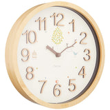 INTERFORM INC. CL-9704 Radio Wall Clock, Wall Clock, Natural, Easy to Read Wood, Trad Trad