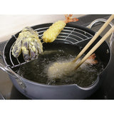 River Light Tempura Pot, Kyoku, Japan, S, 0.4 gal (1.5 L), Induction Compatible, Iron, Made in Japan