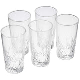 Toyo Sasaki Glass MZ05069-5N Glass Tumbler, Diamond Cut, Set of 5, 8.5 FL OZ (250 ml)