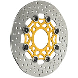 KITACO 500-1432730 Floating Disc Rotor, Grom (Grom), PCX125, PCX150, DIO 110, SH MODE, GOLD/BLACK