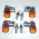 KITACO 830-0302022 Round Mini Turn Signal Kit, Black/Clear