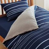 Nishikawa Living 2187-90616 Mee ME40 Warm Duvet Cover, Navy, Approx. 59.1 x 82.7 inches (150 x 210 cm), Single, Made in Japan