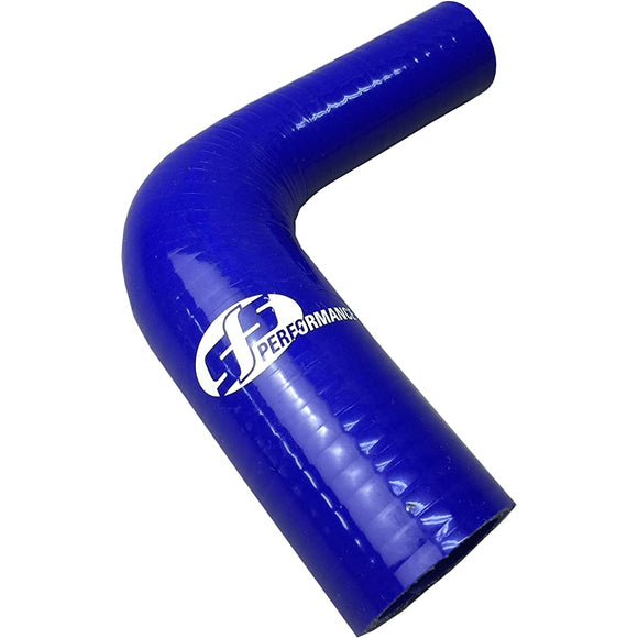 SFS RE90-42-32BL Different Diameter Silicone Hose, 90° Elbow, Inner Diameter 1.7 inches (42 mm) - 1.3 inches (32 mm), Blue