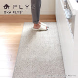 Oka PLYS Base Kitchen Mat, Approx. 23.6 x 94.4 inches (60 x 240 cm), Gray, Made in Japan, Washable