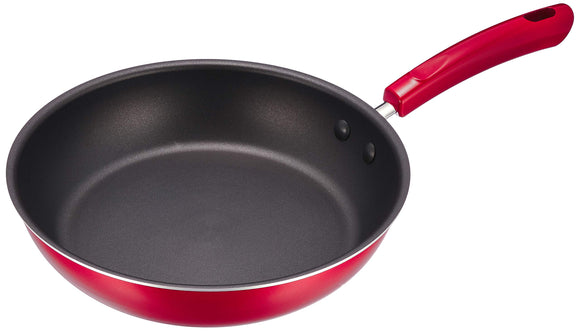 SLS-P26HK Frying Pan, 10.2 inches (26 cm), Aluminum Alloy, Fluororine Resin, Compatible with All Heat Sources, Red, Silverstone Standard, Japanese Genuine Product